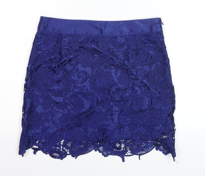 Alwear Women Blue Lace Pencil Skirt Size 10 Party Cocktail