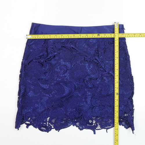 Alwear Women Blue Lace Pencil Skirt Size 10 Party Cocktail
