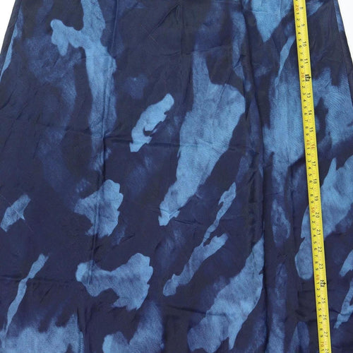 Gallery Women’s Blue Midi A-Line Viscose Skirt Size 12