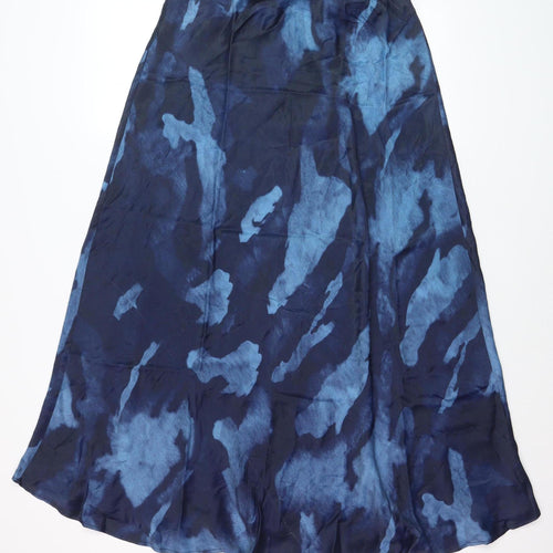 Gallery Women’s Blue Midi A-Line Viscose Skirt Size 12