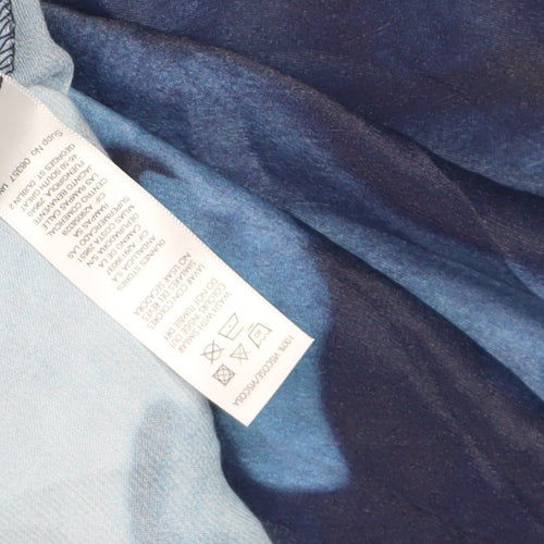 Gallery Women’s Blue Midi A-Line Viscose Skirt Size 12