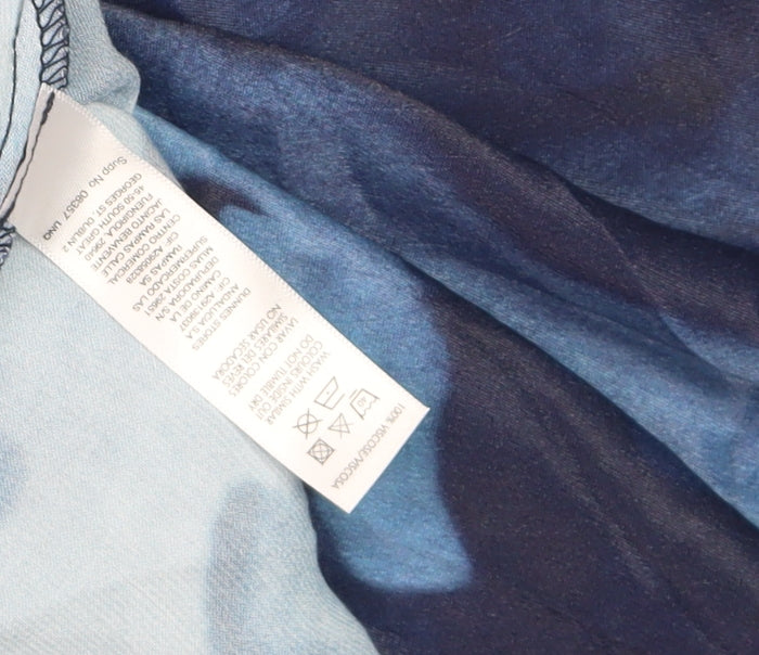 Gallery Women’s Blue Midi A-Line Viscose Skirt Size 12