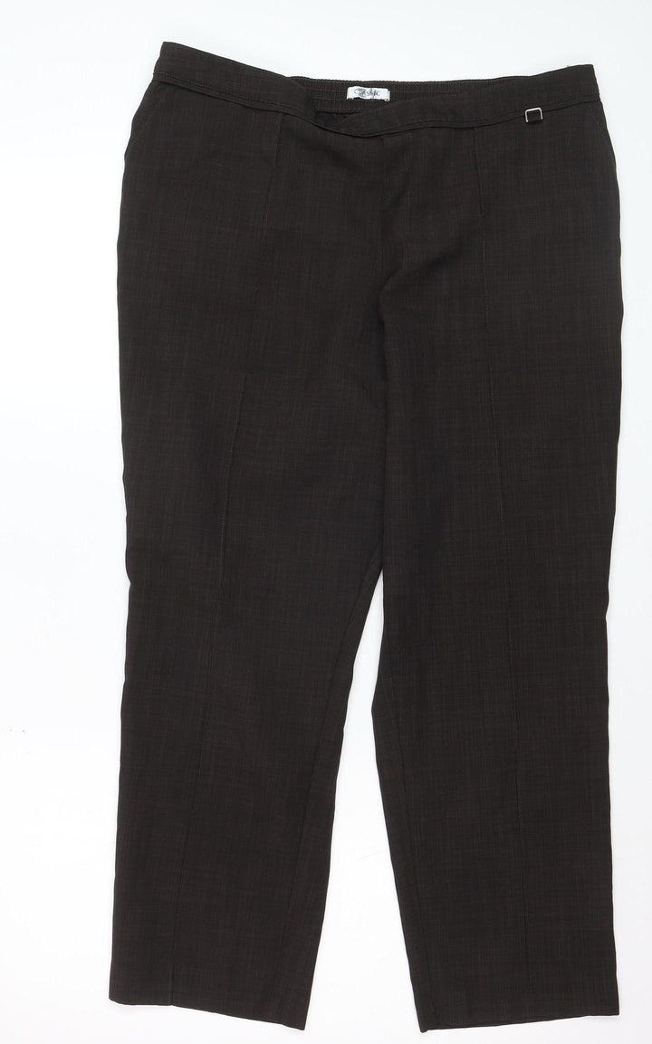 Marks and Spencer Women’s Brown Classic Straight Leg Trousers Size 18