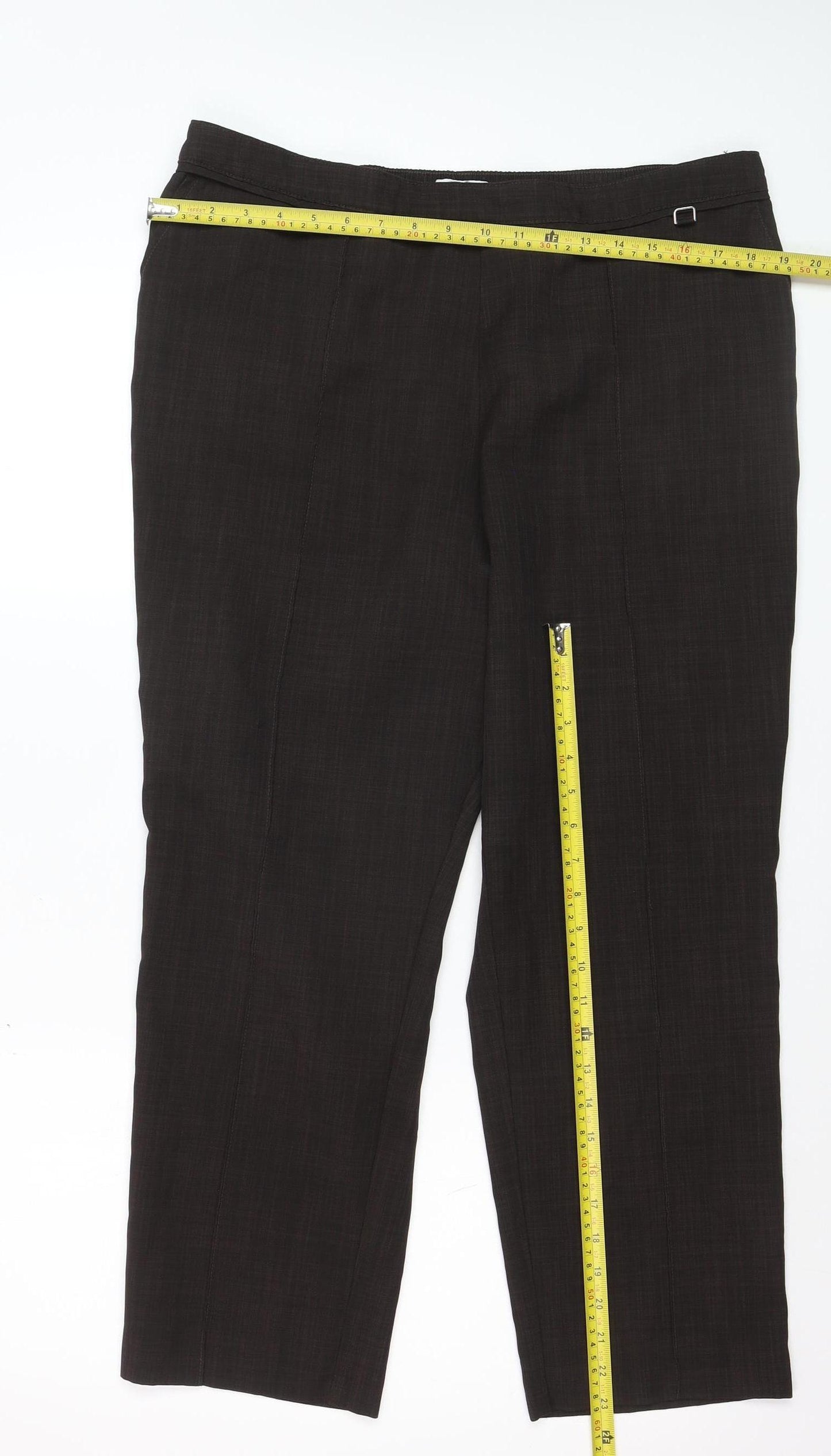 Marks and Spencer Women’s Brown Classic Straight Leg Trousers Size 18