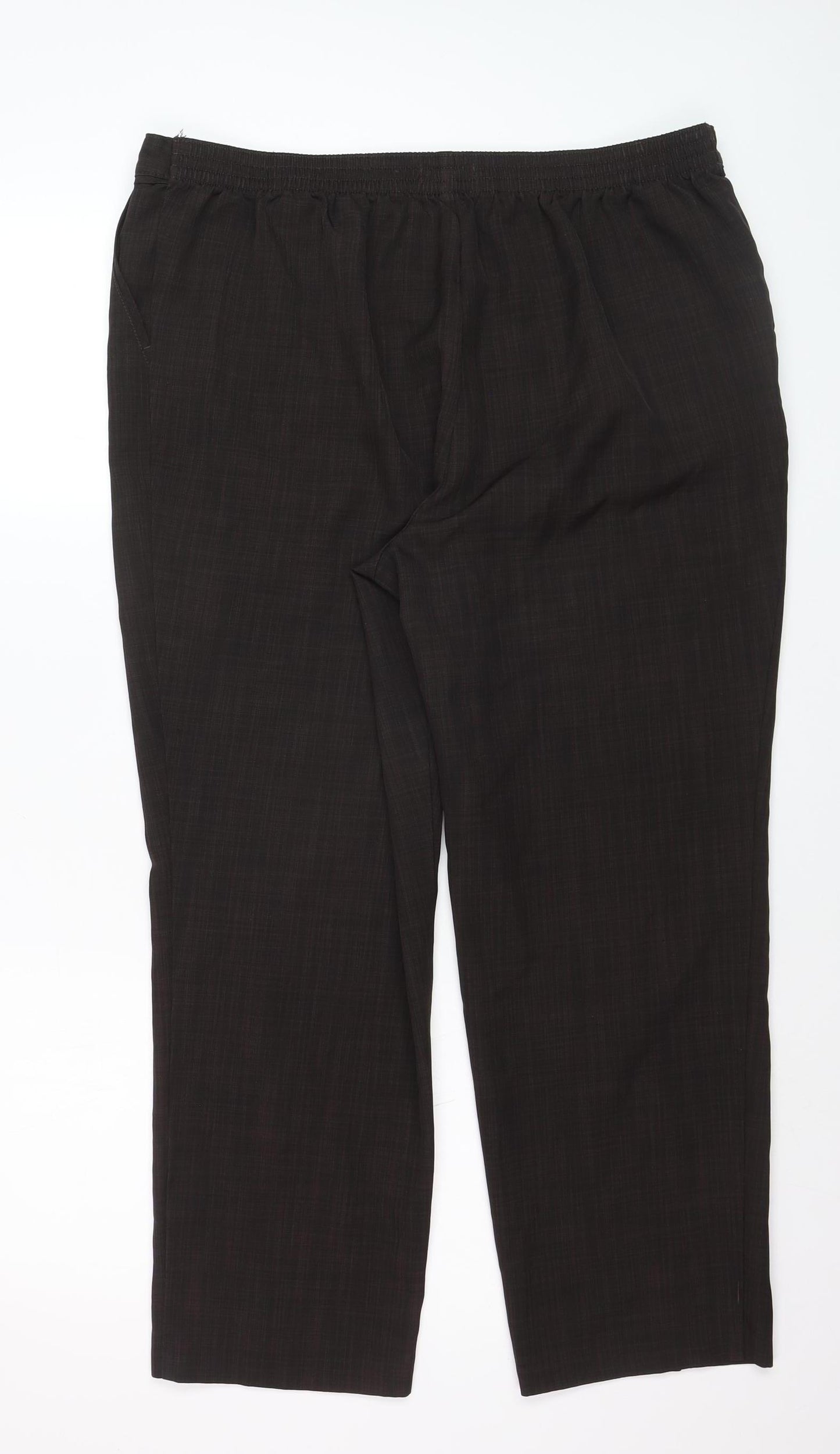Marks and Spencer Women’s Brown Classic Straight Leg Trousers Size 18