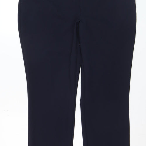 Dunnes Women Black Size 12 Straight Leg Dress Trousers