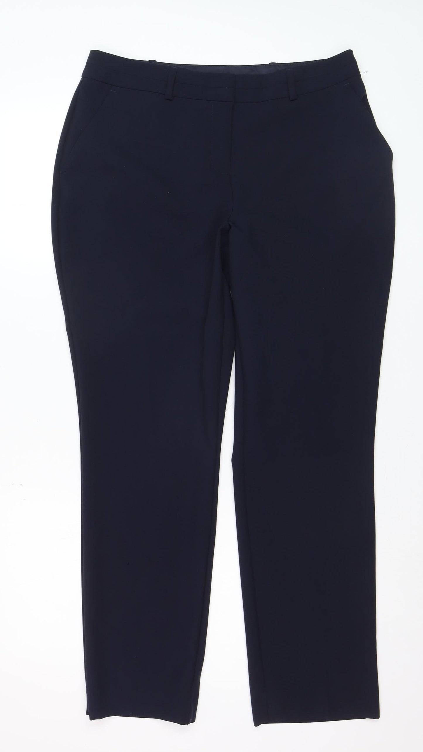 Dunnes Women Black Size 12 Straight Leg Dress Trousers