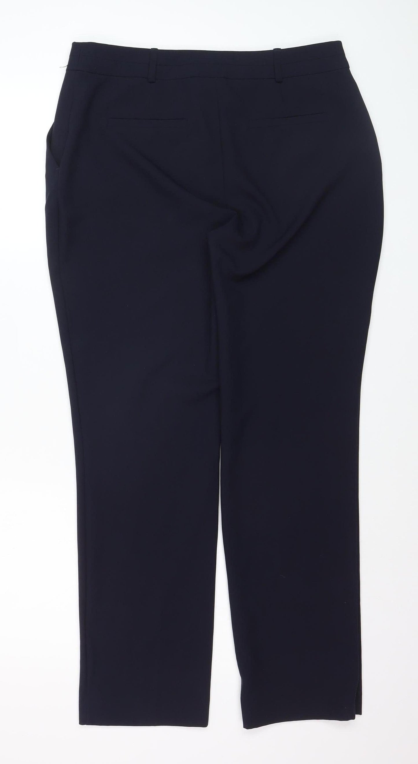 Dunnes Women Black Size 12 Straight Leg Dress Trousers
