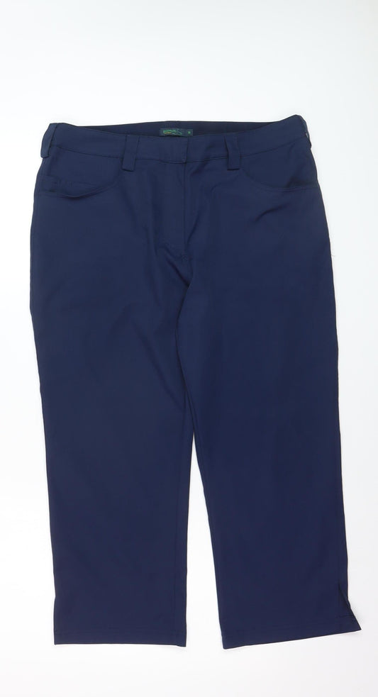 Padraig Harrington Womens Navy Cropped Trousers Size 14