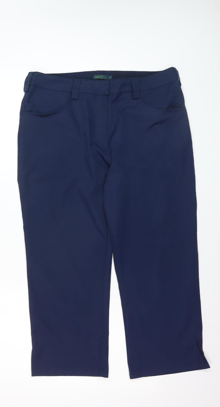 Padraig Harrington Womens Navy Cropped Trousers Size 14