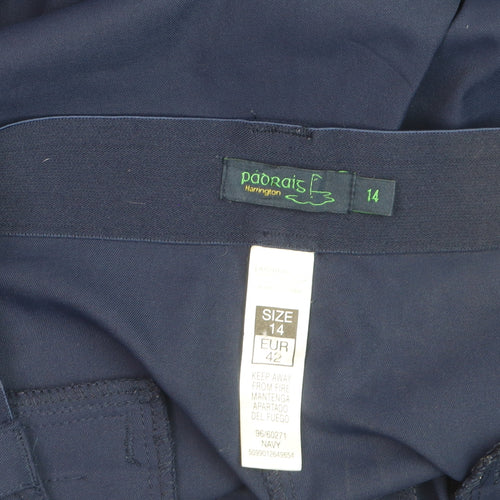 Padraig Harrington Womens Navy Cropped Trousers Size 14