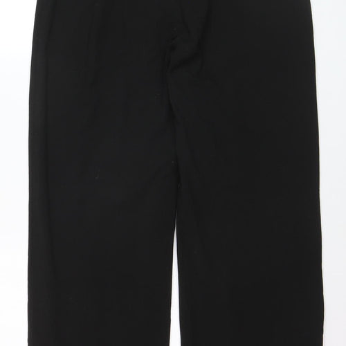 Pull & Bear Womens Black Regular Fit Straight Leg Trousers Size 12