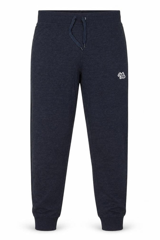 Front view of Jack & Jones Men Black Jogger Sweatpants M Cotton Blend Activewear