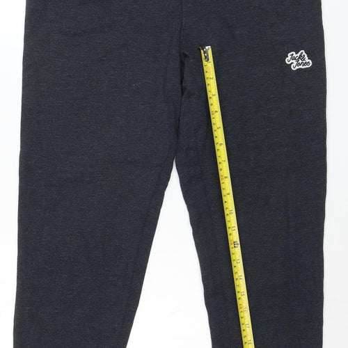 Jack & Jones Men Black Jogger Sweatpants M Cotton Blend Activewear