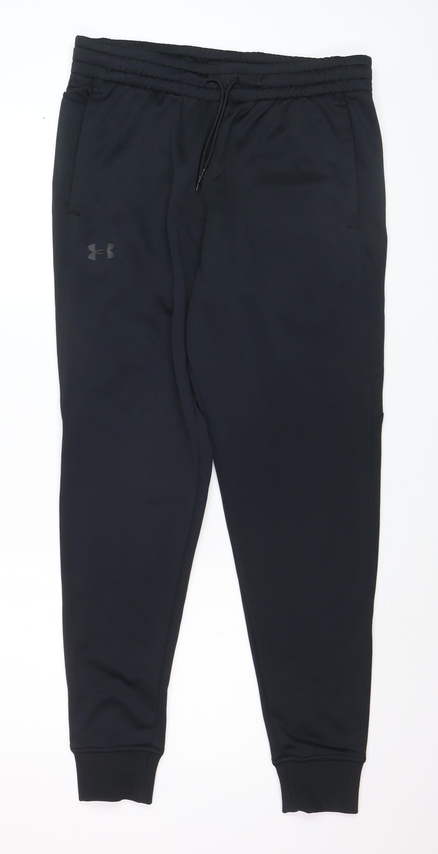 Under Armour Men's Black Large ColdGear Jogger Sweatpants 97% Polyester 3% Elastane