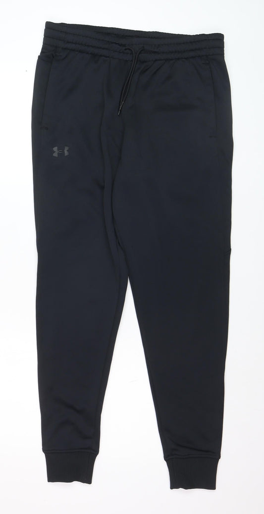 Under Armour Men's Black Large ColdGear Jogger Sweatpants 97% Polyester 3% Elastane