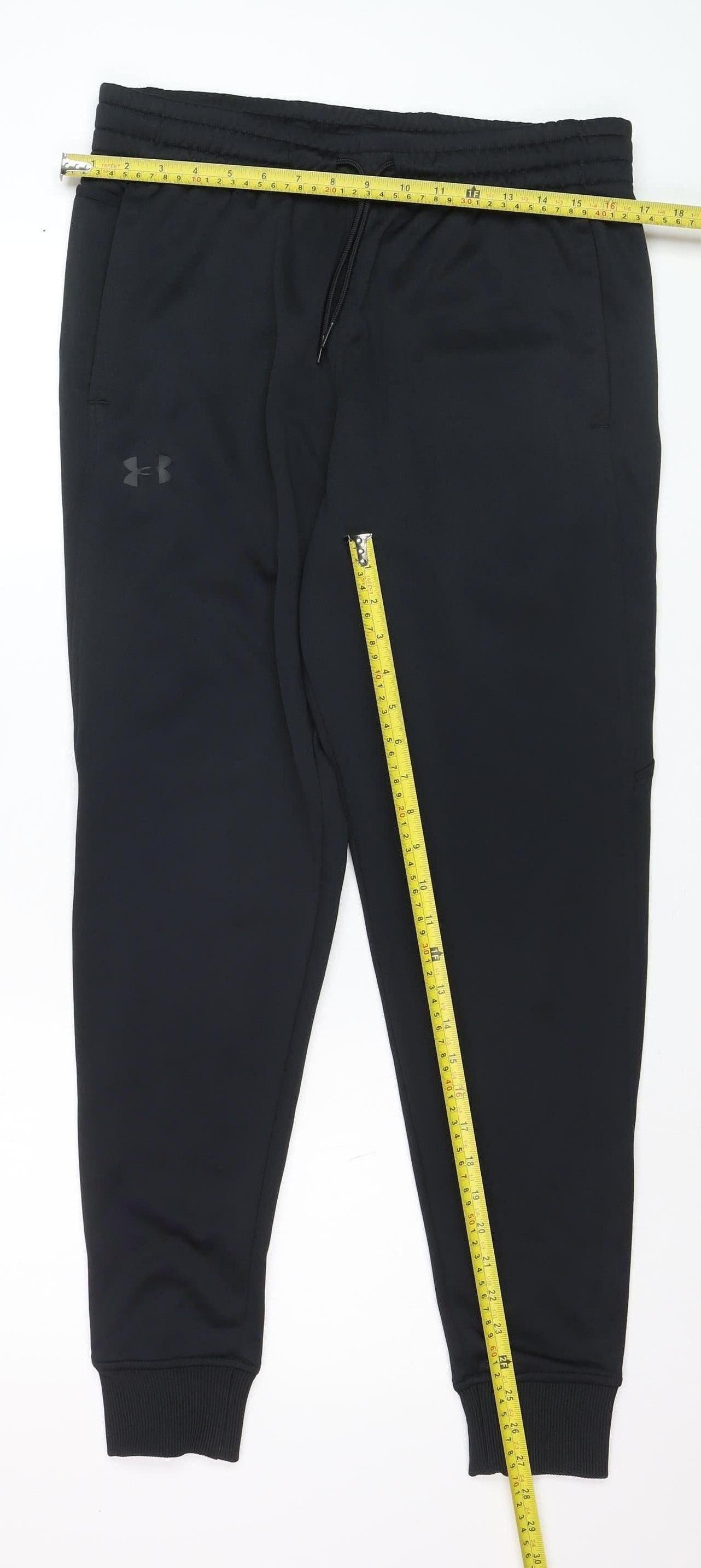 Under Armour Men's Black Large ColdGear Jogger Sweatpants 97% Polyester 3% Elastane