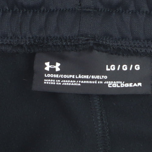 Under Armour Men's Black Large ColdGear Jogger Sweatpants 97% Polyester 3% Elastane