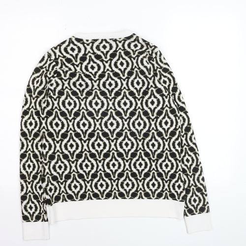 Savida Women’s Black & White Geometric Knit Jumper Size 12