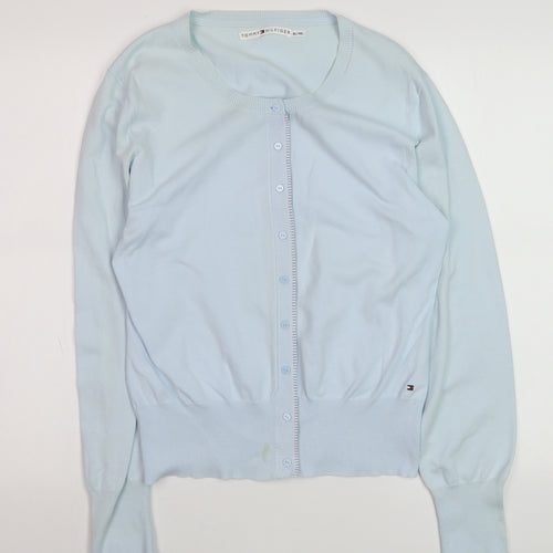 Tommy Hilfiger Women's Blue Cotton Knit Cardigan XL