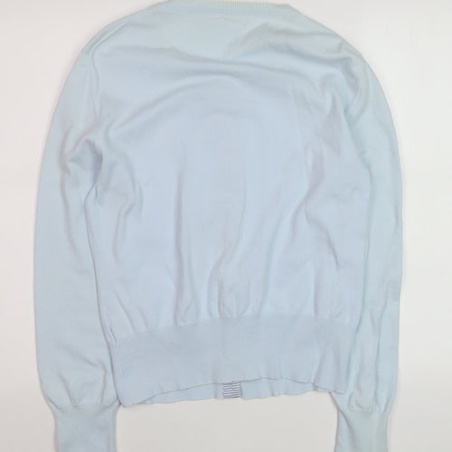 Tommy Hilfiger Women's Blue Cotton Knit Cardigan XL