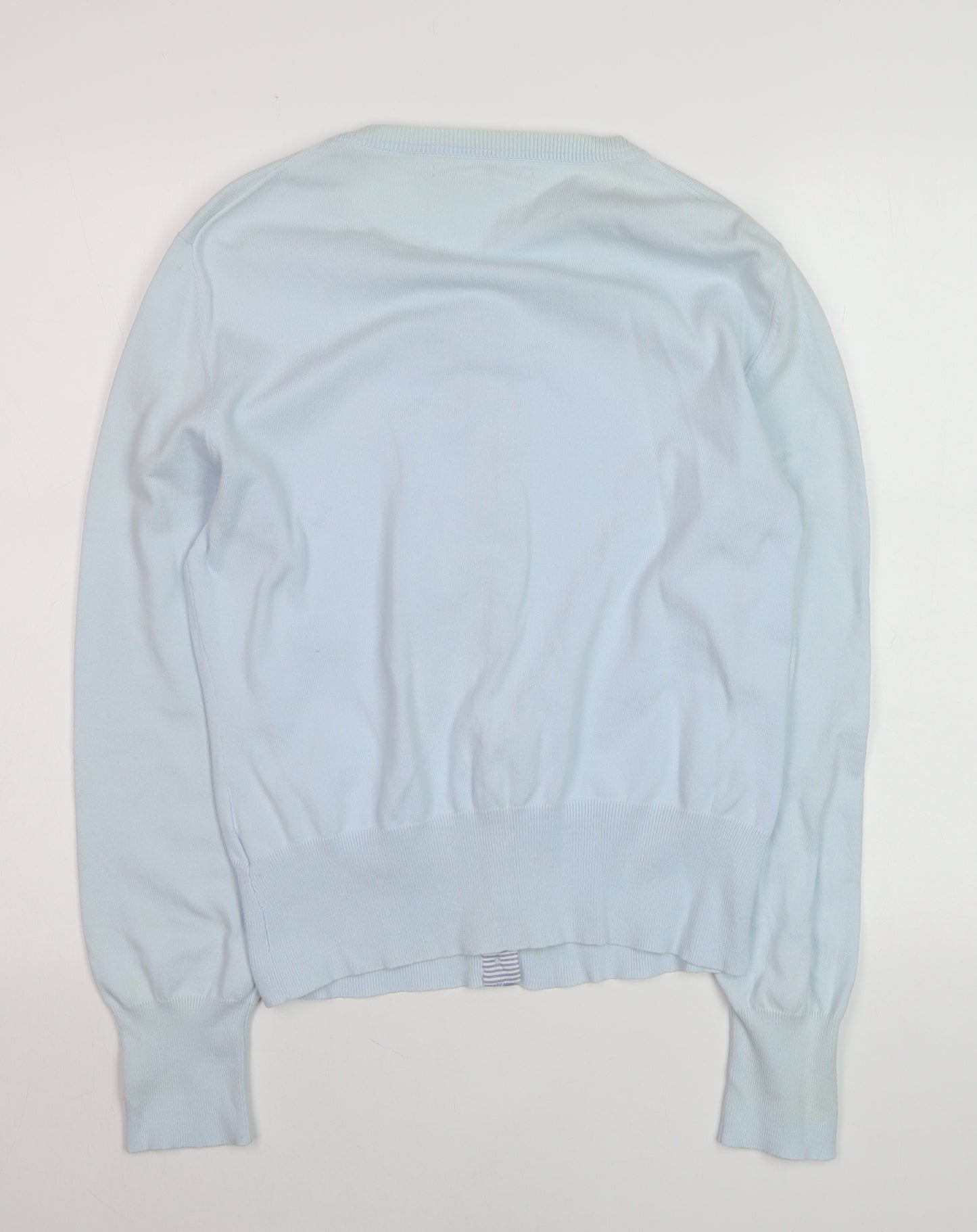 Tommy Hilfiger Women's Blue Cotton Knit Cardigan XL
