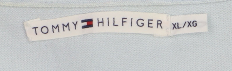 Tommy Hilfiger Women's Blue Cotton Knit Cardigan XL