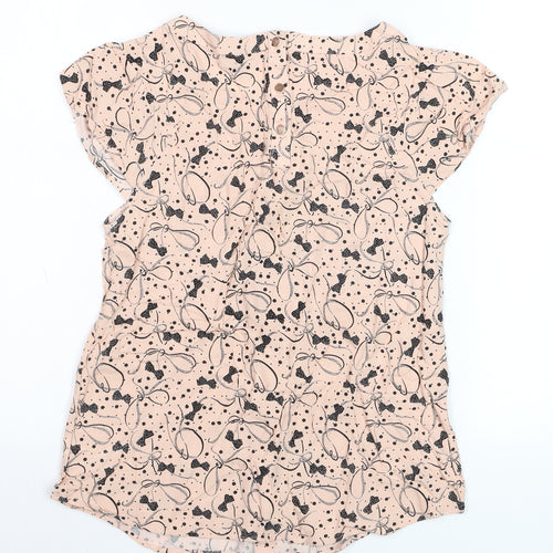 Warehouse Women's Pink Floral Ruffle Blouse Size 10