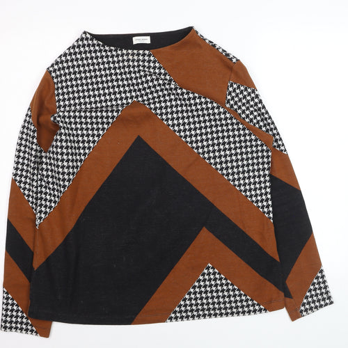 Gerry Weber Women’s Brown Geometric Pullover Jumper Size 14