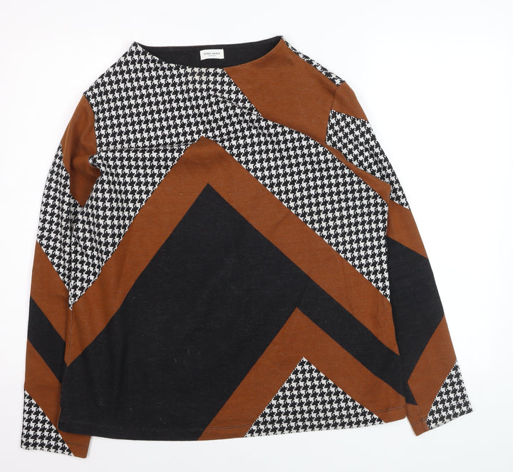 Gerry Weber Women’s Brown Geometric Pullover Jumper Size 14