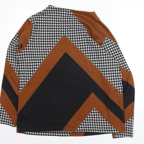 Gerry Weber Women’s Brown Geometric Pullover Jumper Size 14