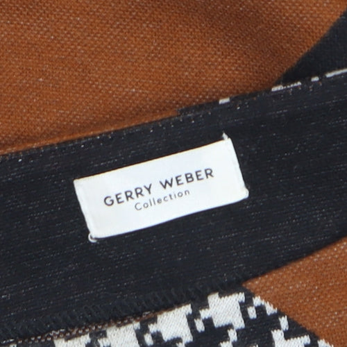 Gerry Weber Women’s Brown Geometric Pullover Jumper Size 14