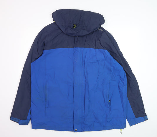 TOG24 Men's Blue 2XL Waterproof Hooded Parka Jacket
