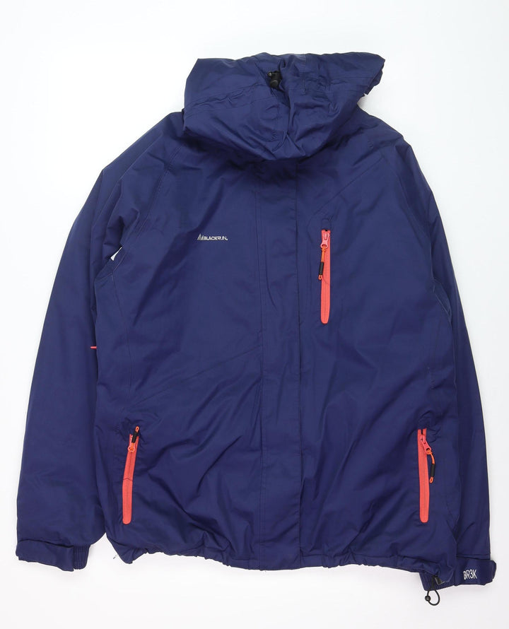 Blackrun Men’s Blue XL Waterproof Ski Jacket Hooded Windproof Coat