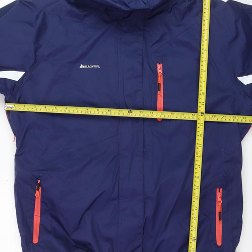 Blackrun Men’s Blue XL Waterproof Ski Jacket Hooded Windproof Coat