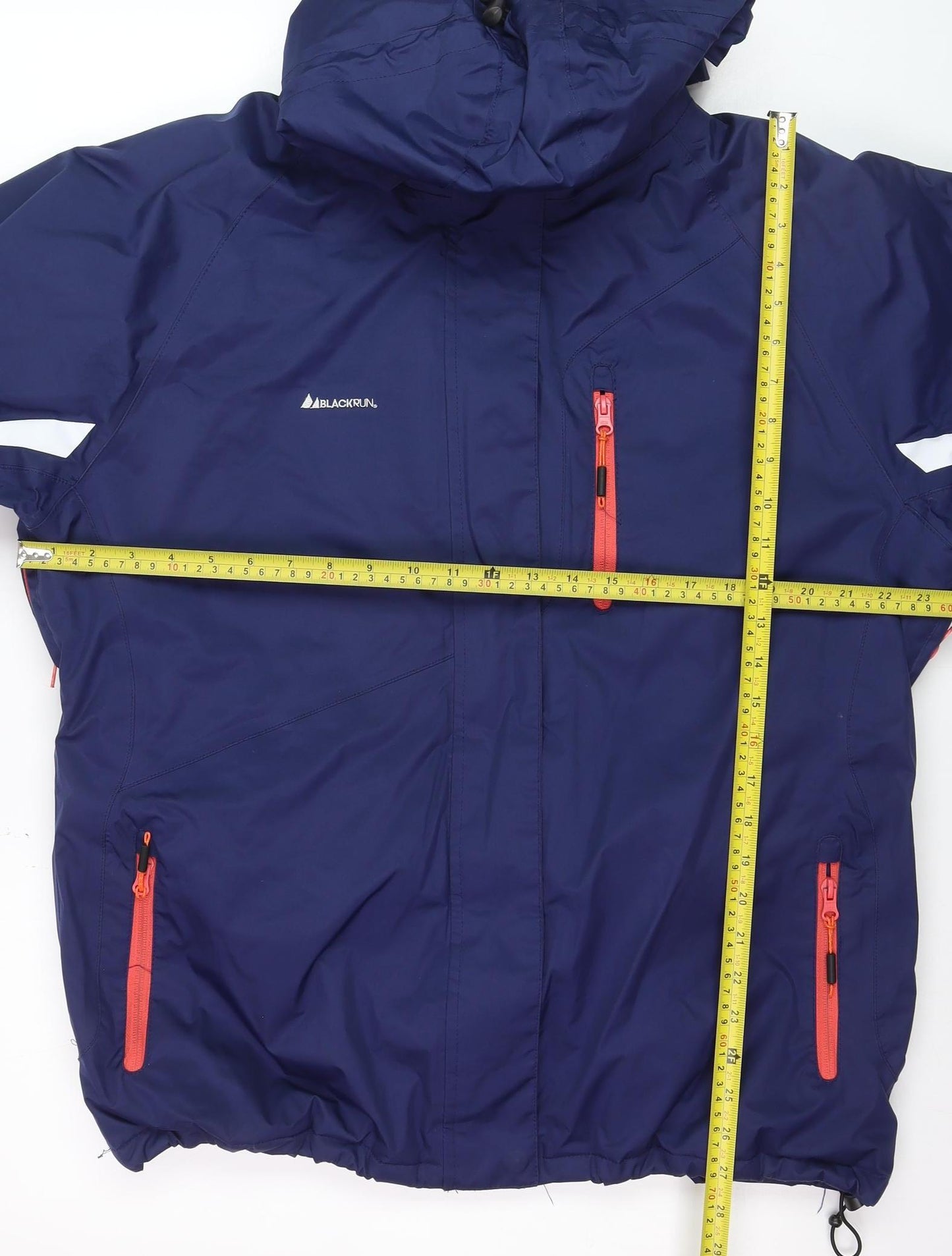 Blackrun Men’s Blue XL Waterproof Ski Jacket Hooded Windproof Coat
