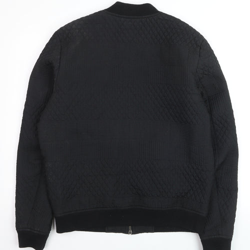 ONLY & SONS Men's Black Quilted Bomber Jacket Size L Regular Fit