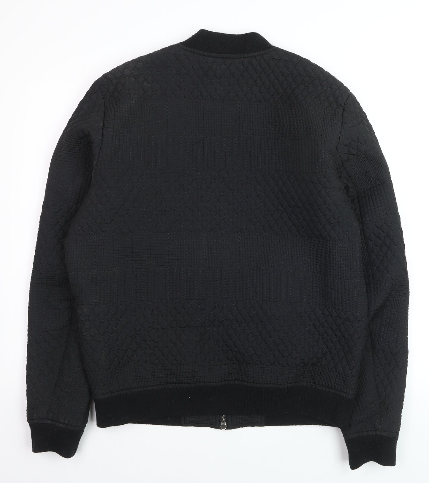 ONLY & SONS Men's Black Quilted Bomber Jacket Size L Regular Fit