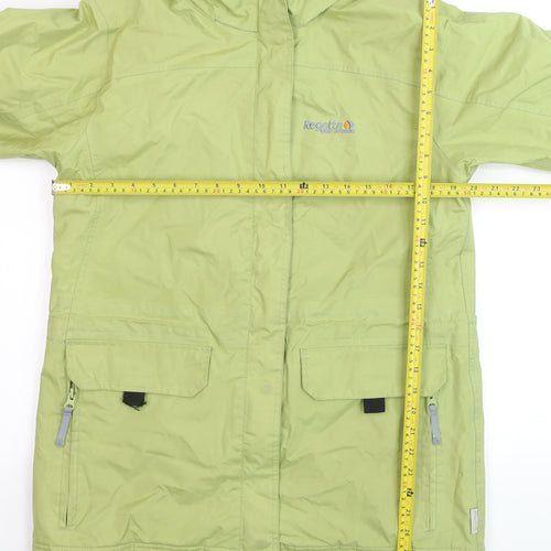 Regatta Mens Green Waterproof Hooded Rain Jacket Size S 36in