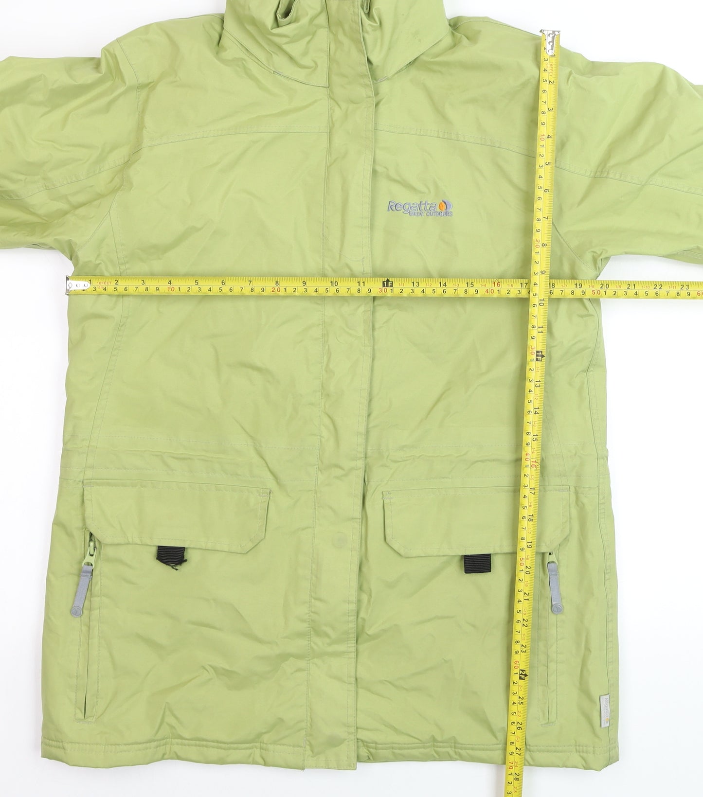 Regatta Mens Green Waterproof Hooded Rain Jacket Size S 36in
