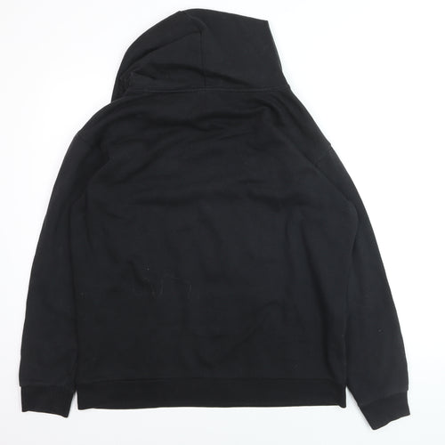 Victoria’s Secret PINK Unisex Black Pullover Hoodie M Logo Fleece