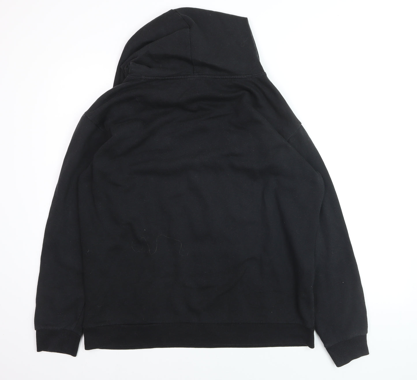 Victoria’s Secret PINK Unisex Black Pullover Hoodie M Logo Fleece