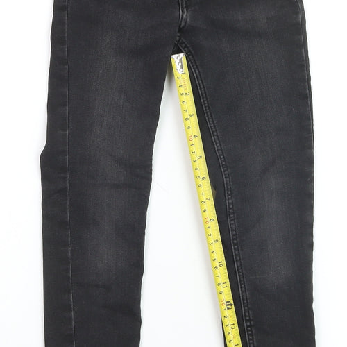 H&M Girls Black Super Soft Skinny Jeans 7-8 Years