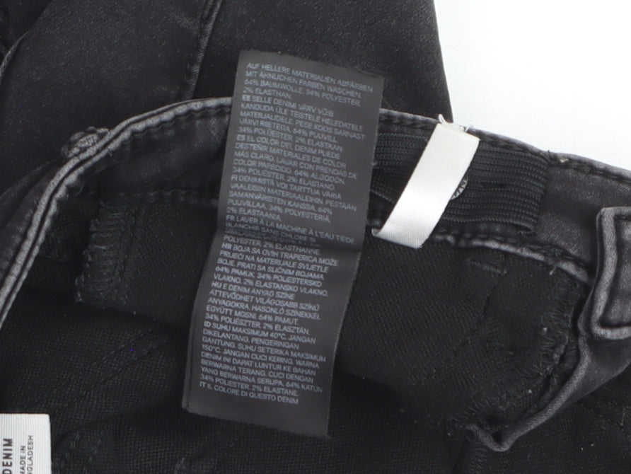 H&M Girls Black Super Soft Skinny Jeans 7-8 Years