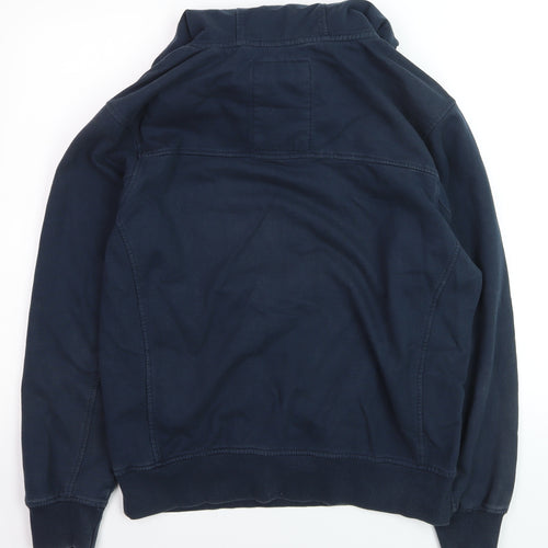 Crosshatch Black Label Men's Blue Pullover Hoodie L Graphic Print