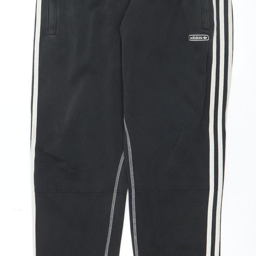 Adidas Mens Black Jogger Trousers L Fleece Regular Fit