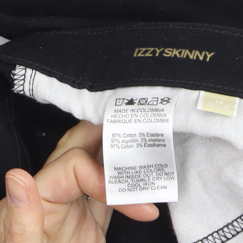 Michael Kors Women Black Skinny Jeans Size 14 Izzy Denim