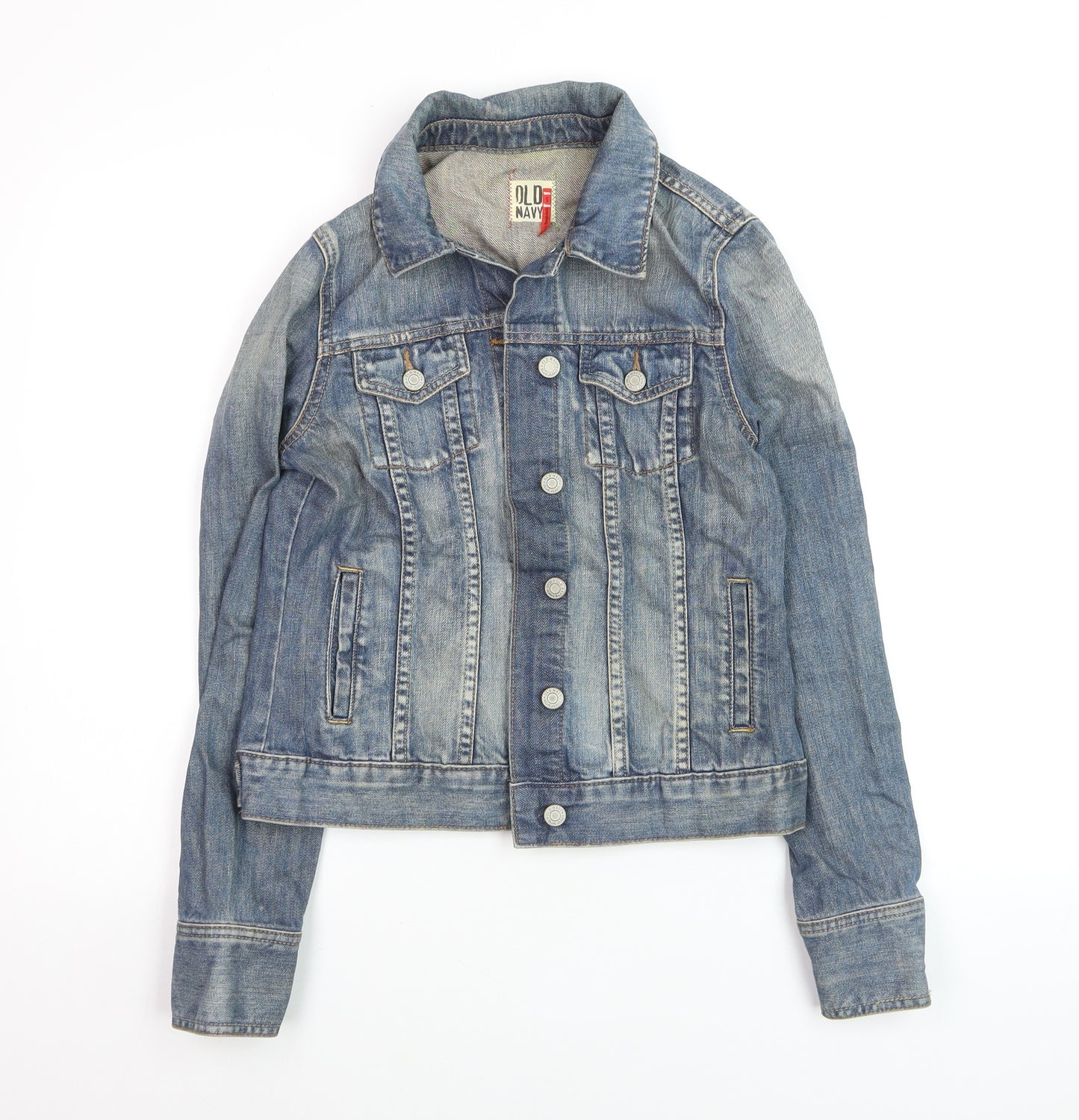 Old Navy Women's Blue Denim Button-Up Jacket Size S Casual
