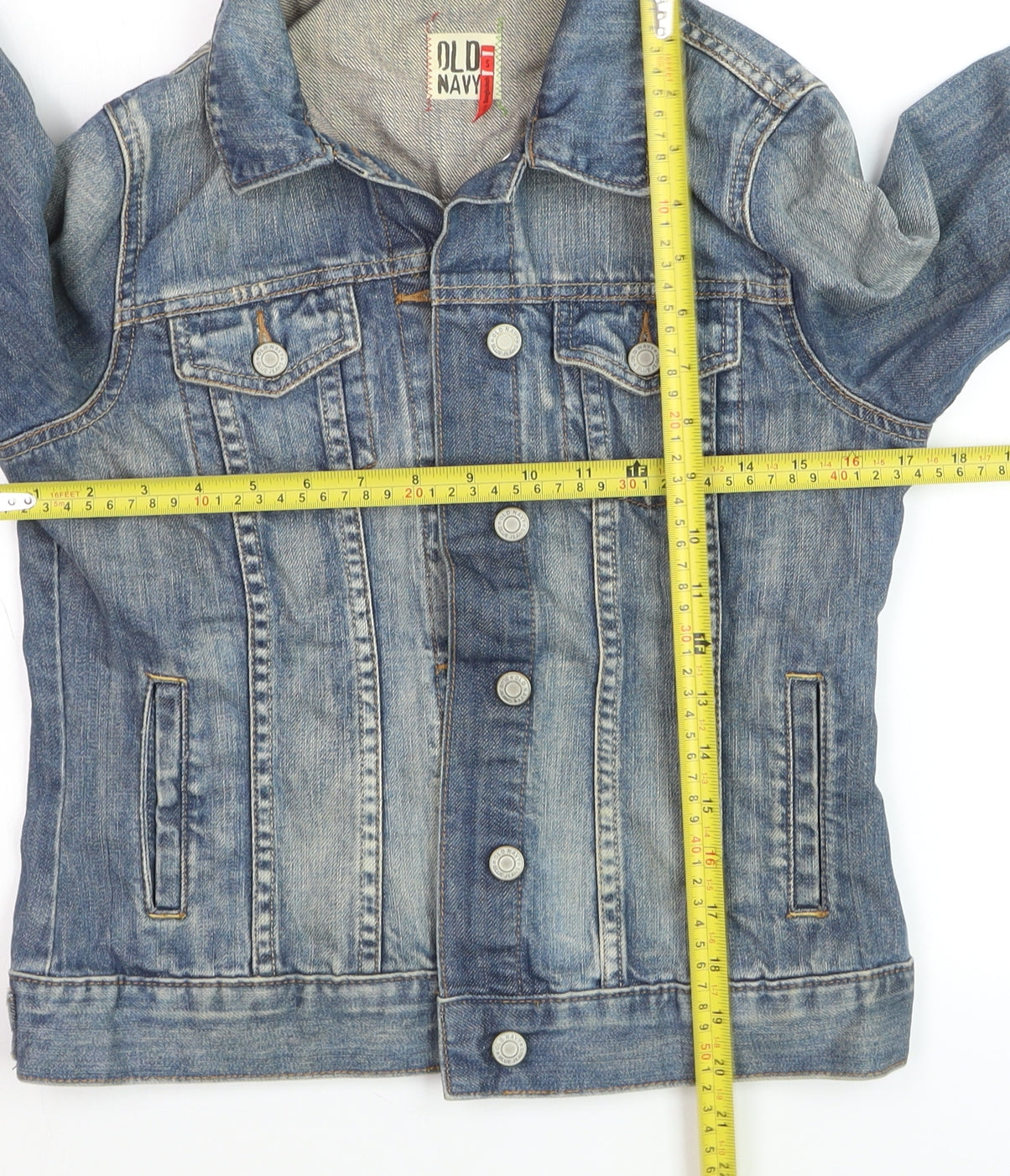 Old Navy Women's Blue Denim Button-Up Jacket Size S Casual
