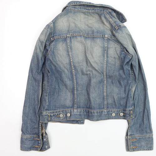 Old Navy Women's Blue Denim Button-Up Jacket Size S Casual